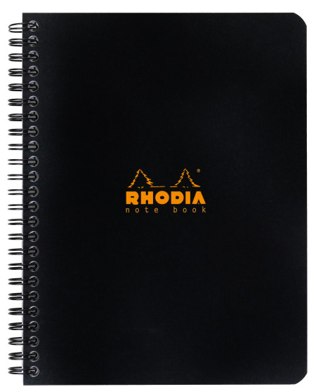 Rhodia Classic Wirebound Notebook - Medium - Black - Squared